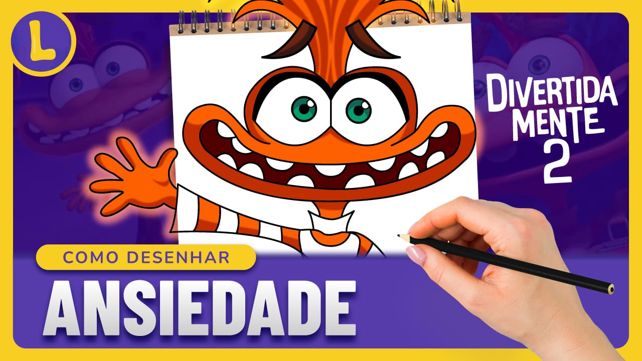 Como DESENHAR a ANSIEDADE de DIVERTIDAMENTE 2 (PASSO A PASSO)