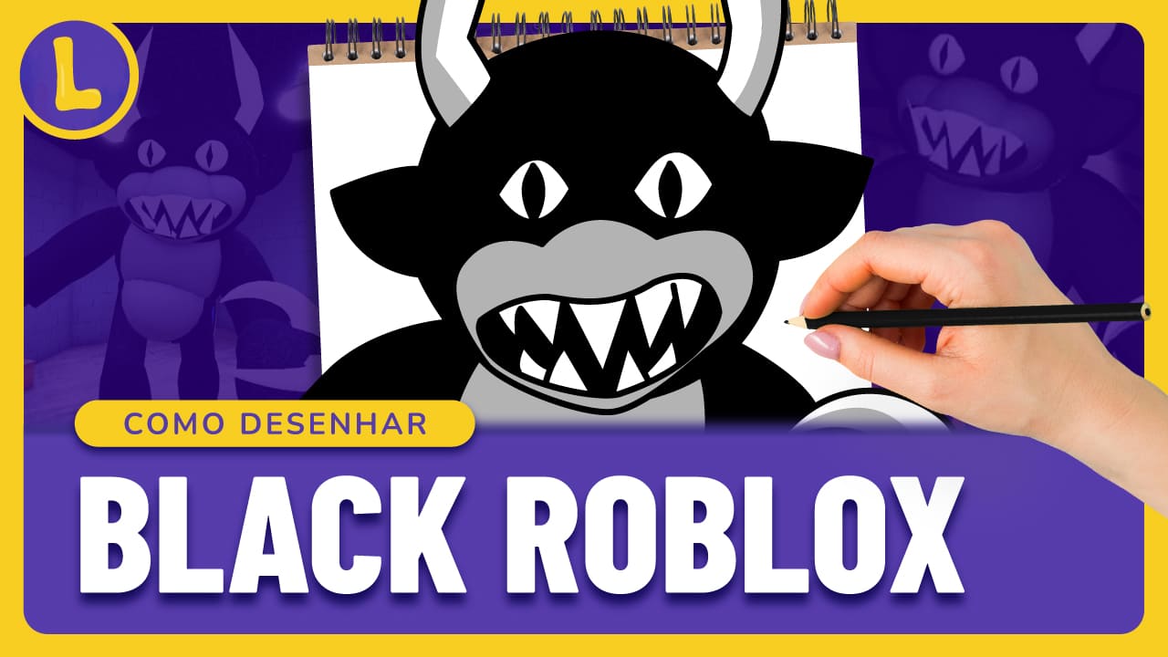 Como Desenhar o PURPLE do RAINBOW FRIENDS ROBLOX - Passo a Passo 