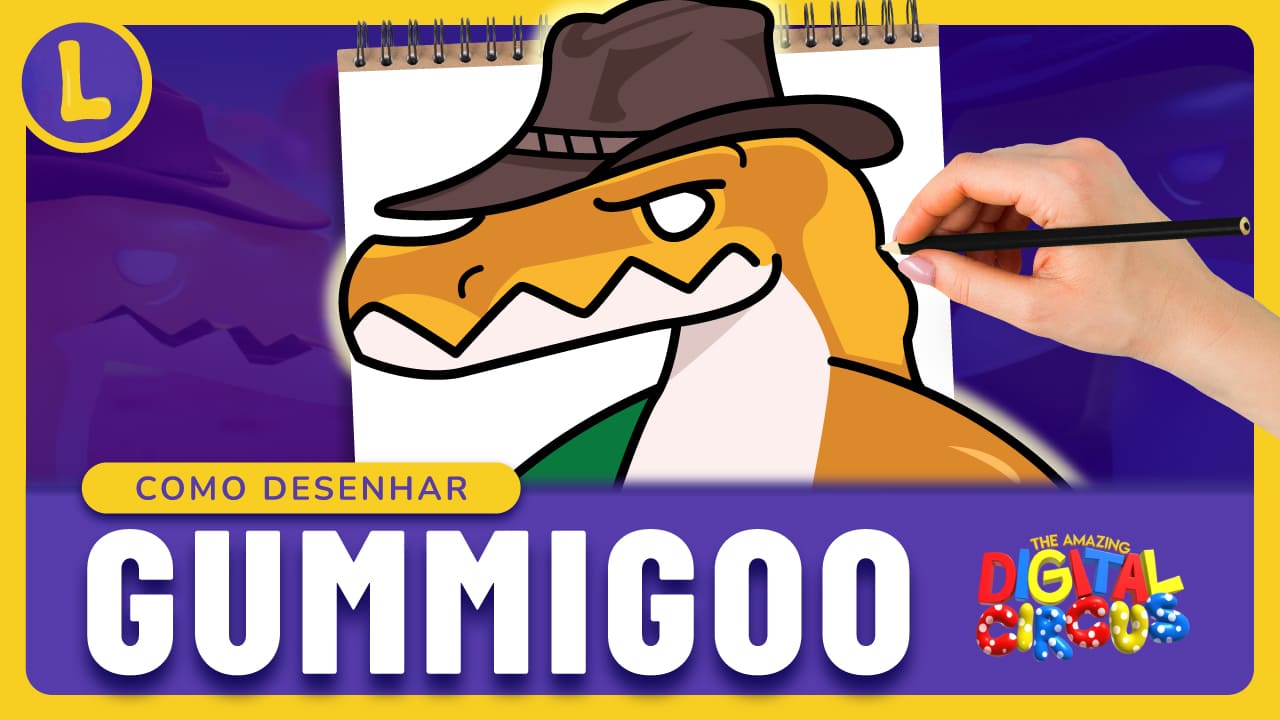Como DESENHAR o GUMMIGOO do THE AMAZING DIGITAL CIRCUS (PASSO A PASSO)