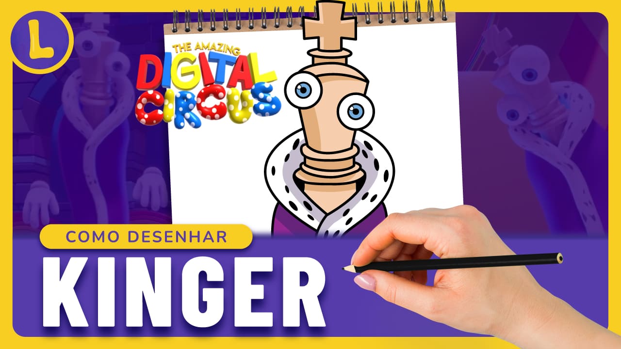 Como DESENHAR o KINGER do THE AMAZING DIGITAL CIRCUS (PASSO A PASSO)