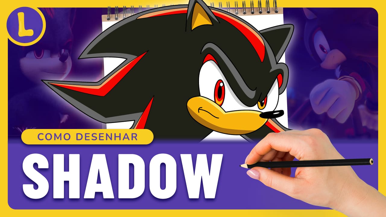 Como desenhar e pintar Shadow do Sonic 