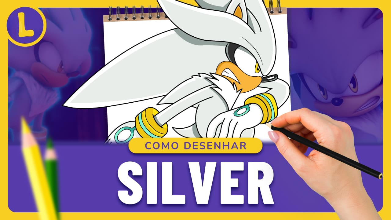 Desenhos de Silver the Hedgehog para Colorir e Imprimir