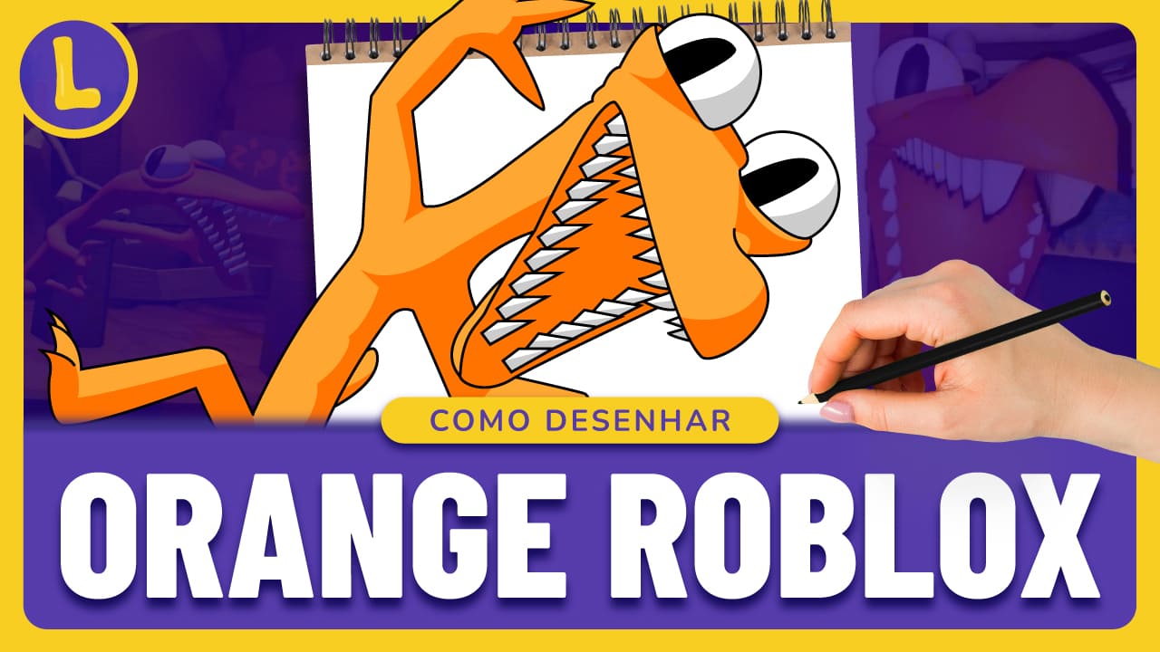 Como DESENHAR o PURPLE do RAINBOW FRIENDS ROBLOX! Vídeo completo no Yo