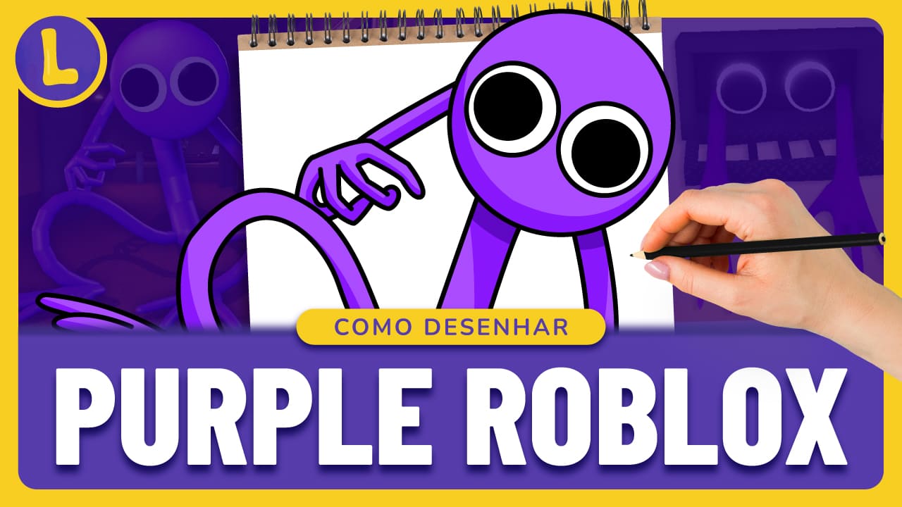 How to Draw Purple from Roblox Rainbow Friends (Roblox) Step by Step