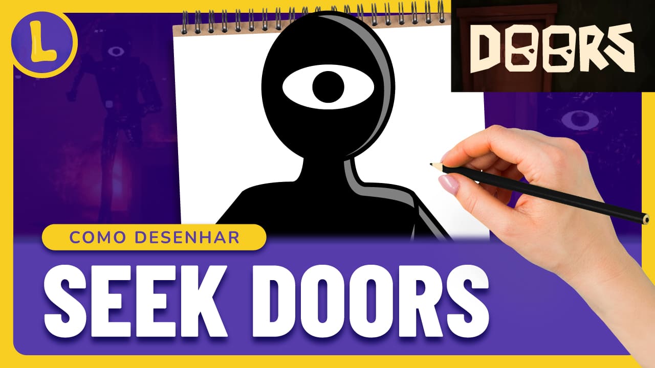 COMO DESENHAR SEEK E FIGURE - DOORS - ROBLOX - FÁCIL DE FAZER #doors  #roblox #figure #seek 