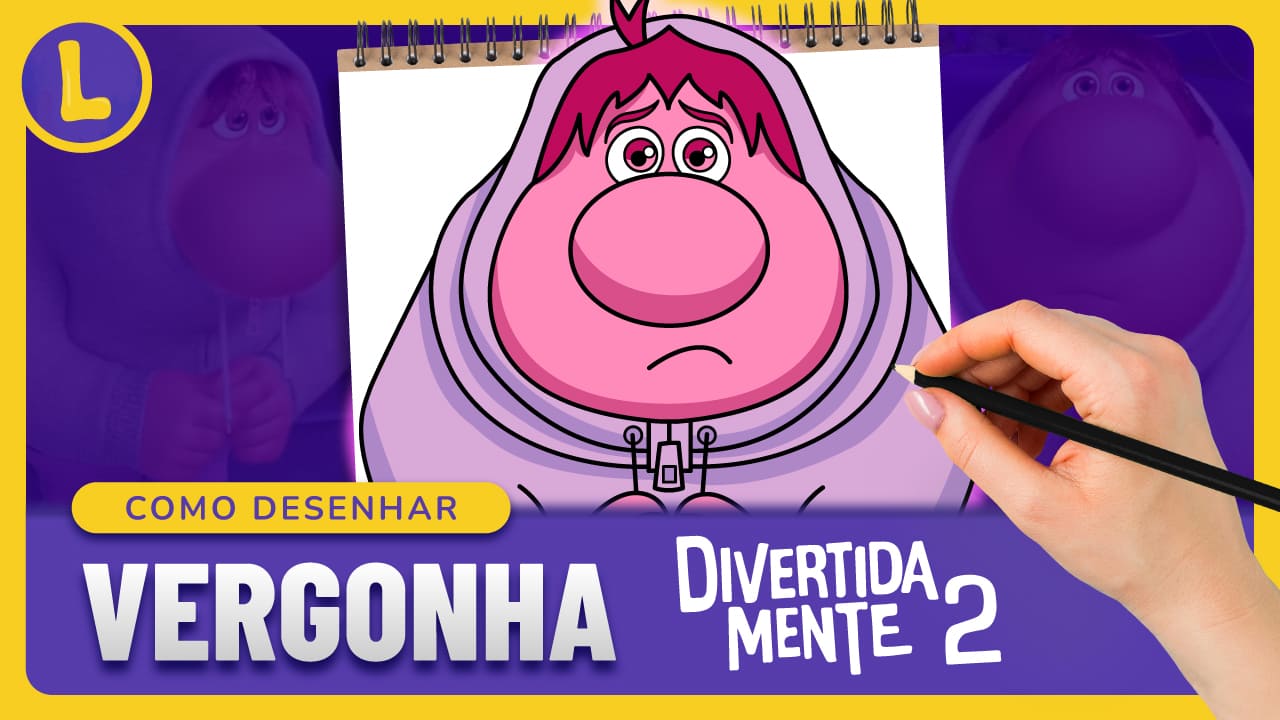 Como DESENHAR o VERGONHA de DIVERTIDAMENTE 2 (PASSO A PASSO)